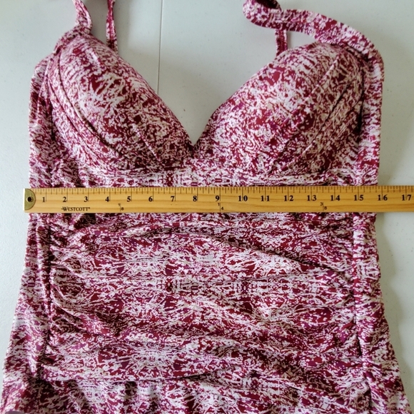 Swimsuits for All One-piece Bathing Suit Size 18 Molded Cups Ruched Vacation - Picture 9 of 13